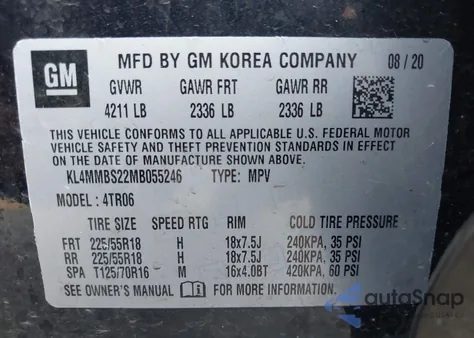 2021 Buick Encore Gx Fwd Preferred from USA, damaged, VIN KL4MMBS22MB055246